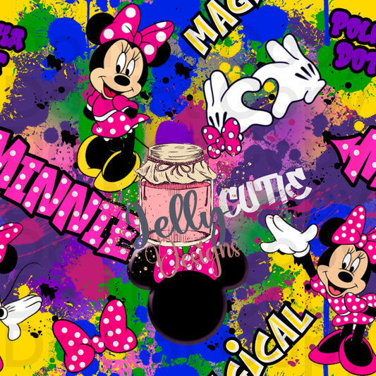 Mouse Graffiti Pink version 1 School Grunge