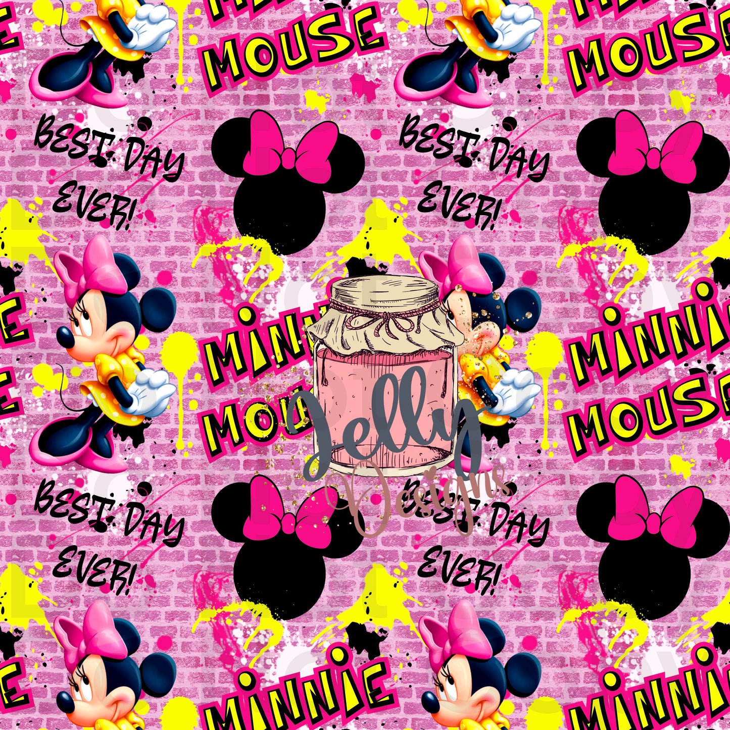 Pink Brick Graffiti girl Mouse