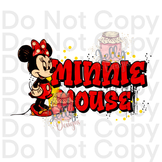 Mouse Girl Red Classic Graffiti - Sub
