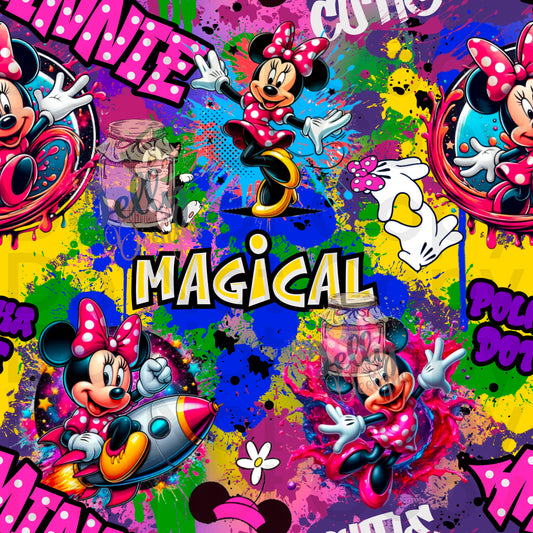 Mouse Graffiti Pink version 2 School Grunge