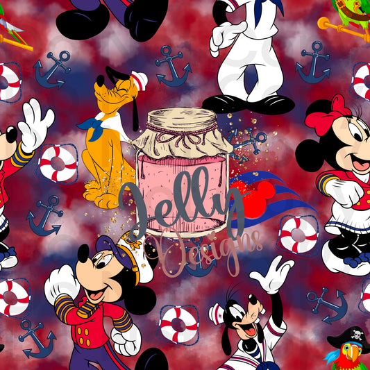 Mouse Friends cruise red and blue CW
