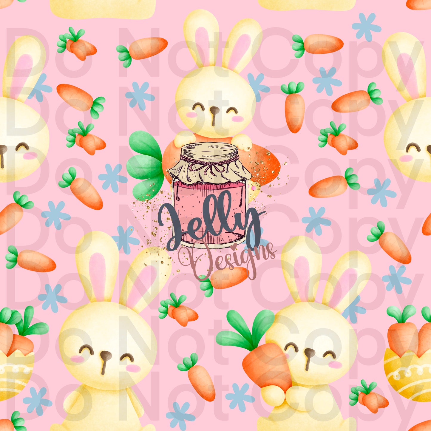 Bunny carrots Easter - Pink cw