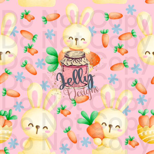 Bunny carrots Easter - Pink cw