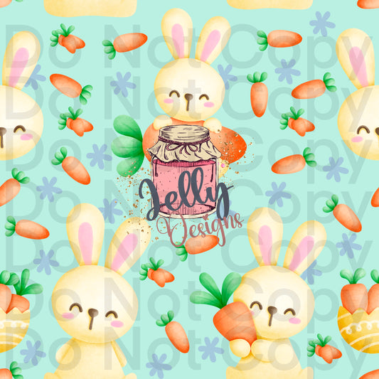 Bunny carrots Easter - Mint cw