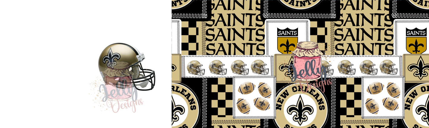 Saint team 2 TONE Bow Stripe and Single