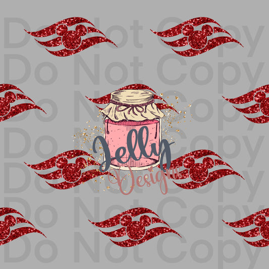 Red Sparkle Cruise mouse logo
