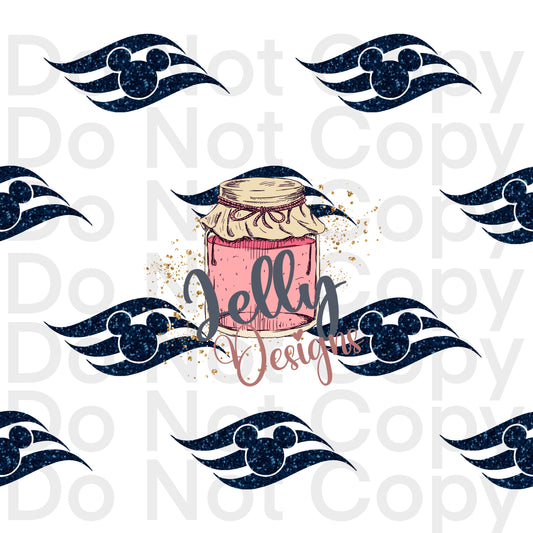 White Blue Sparkle Cruise mouse logo