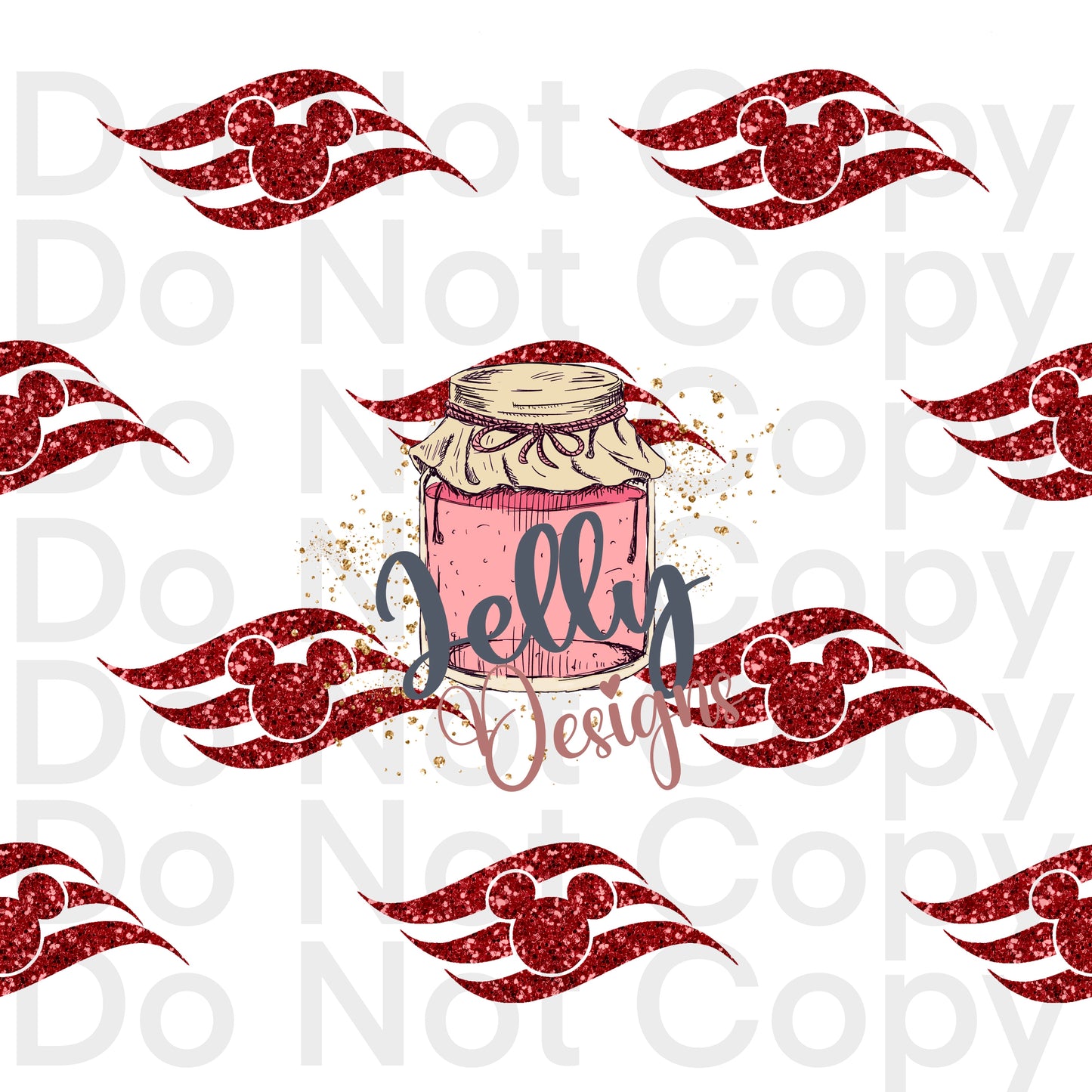 White Red Sparkle Cruise mouse logo