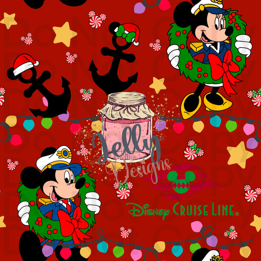 Christmas Mouse Cruise RED