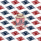 Red and blue mouse cruise logo combo