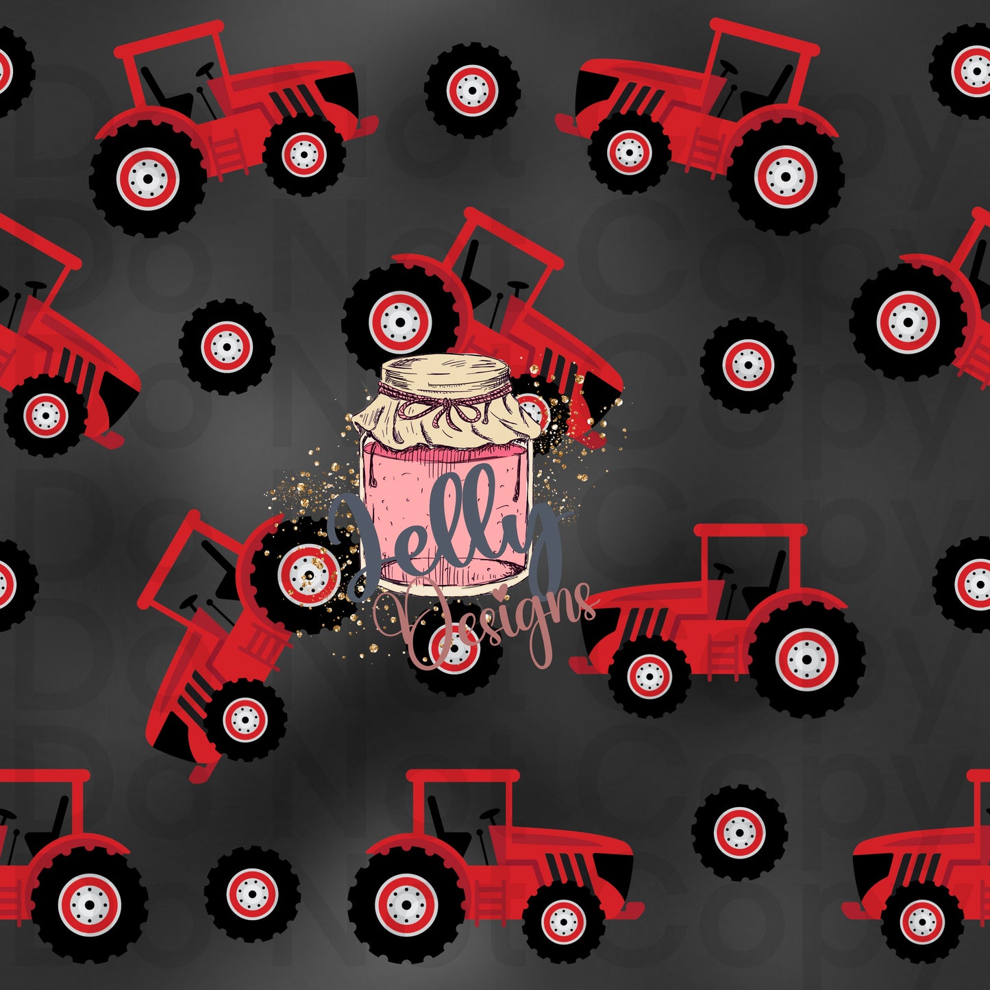 Grey and Red Tractor