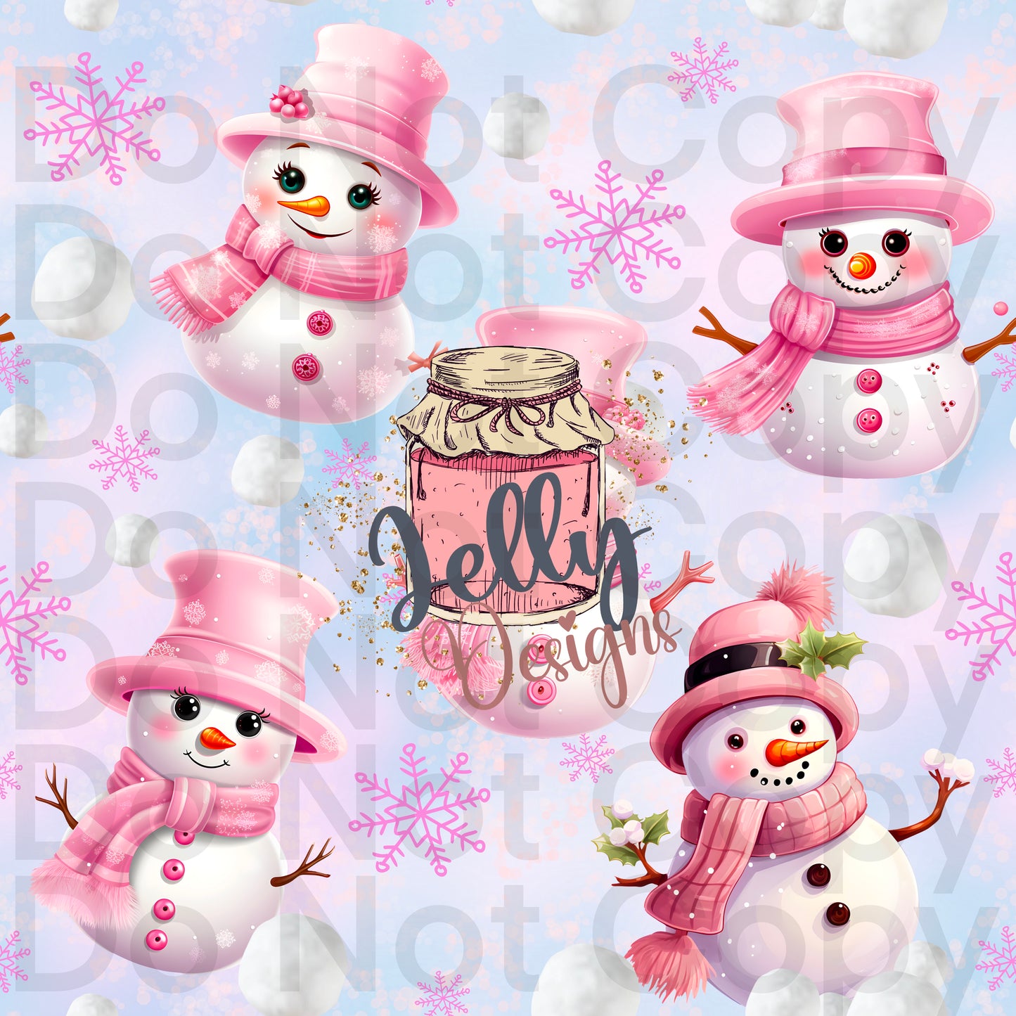 Pink Snowgirl/ snowman