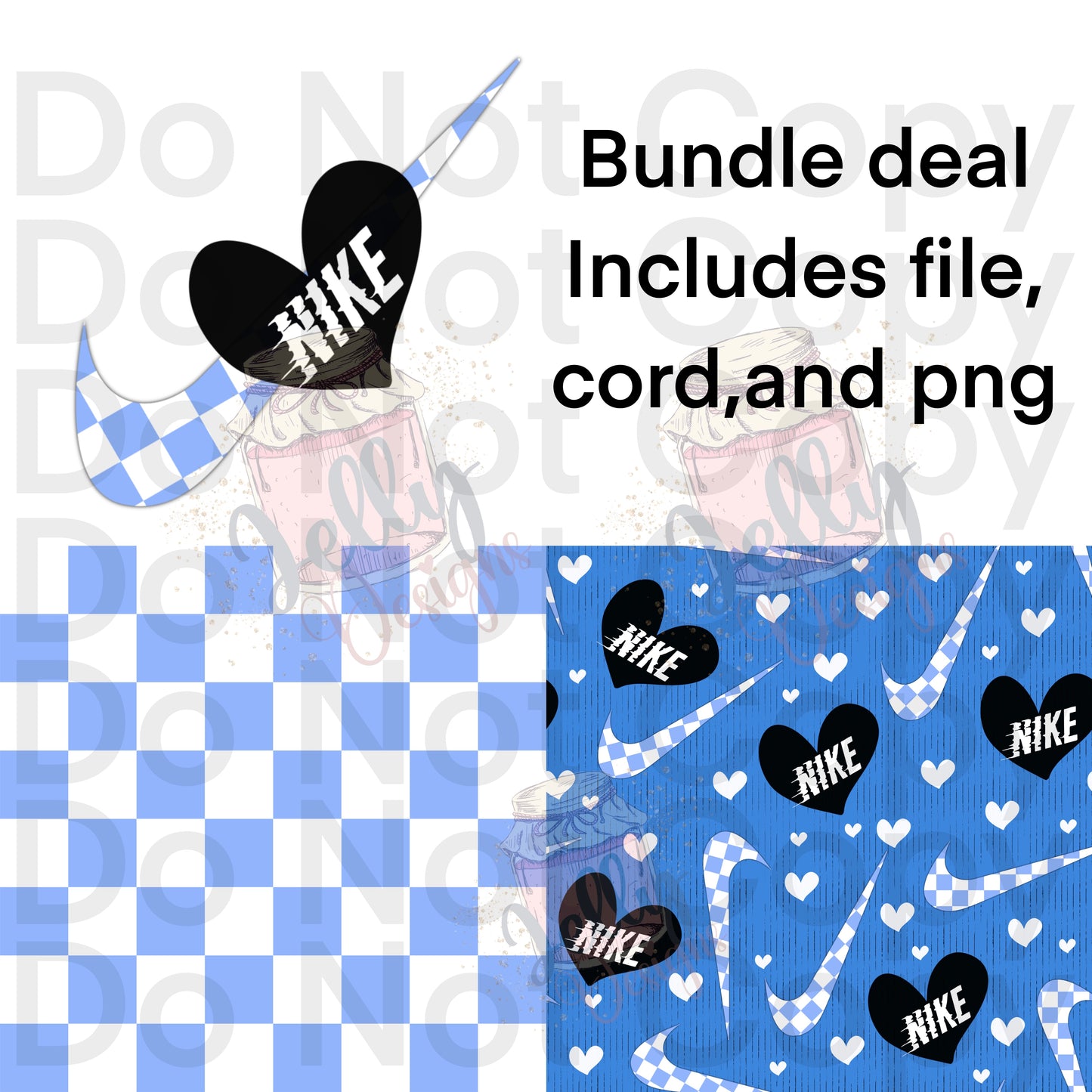 Do it Love Check Bundle Blue