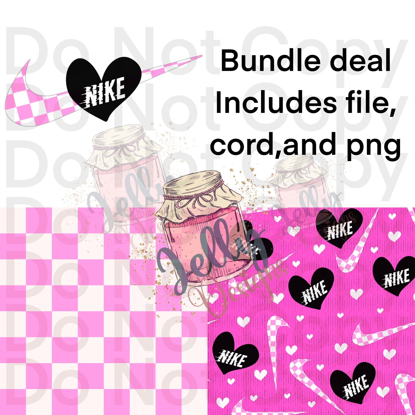 Do it Love Check Bundle Pink