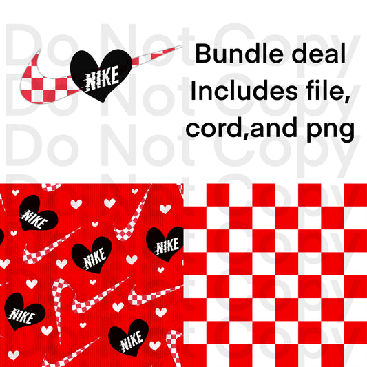Do it Love Check Bundle RED