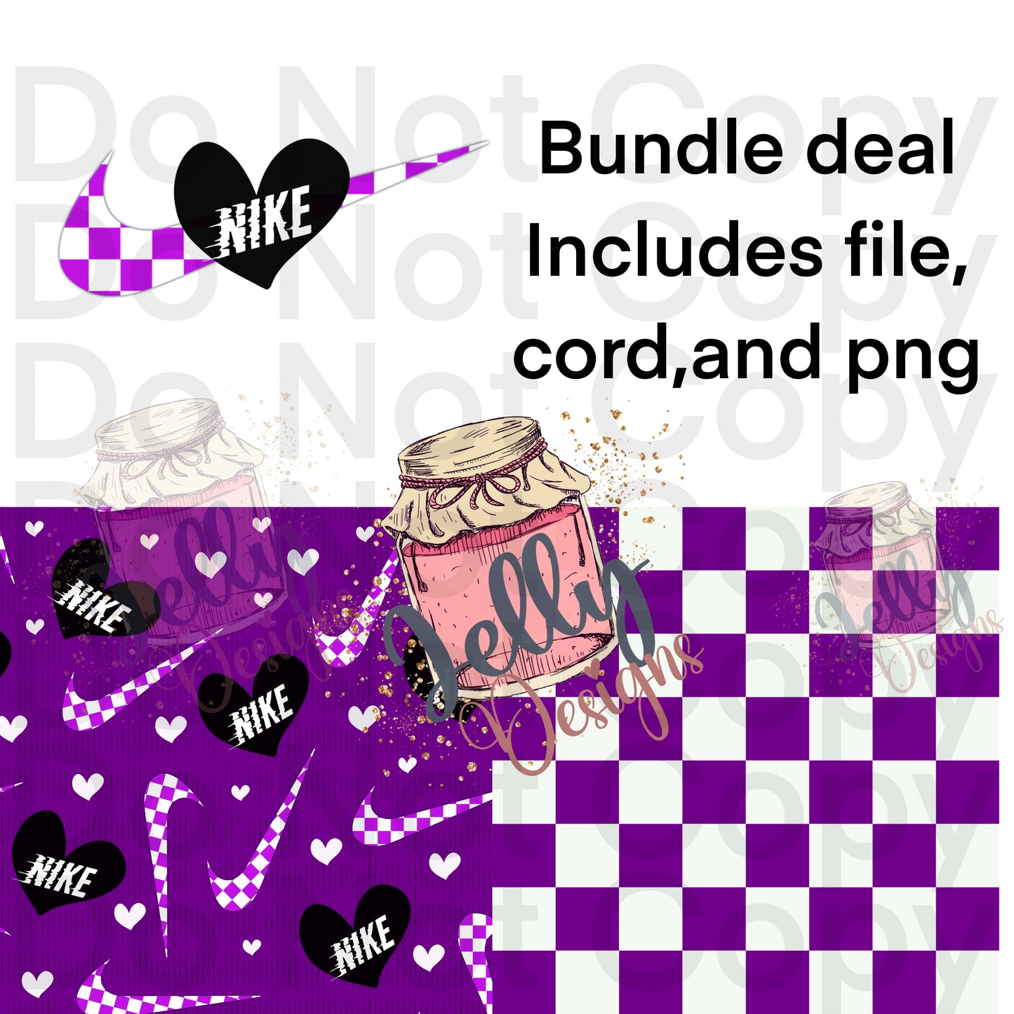 Do it Love Check Bundle Purple