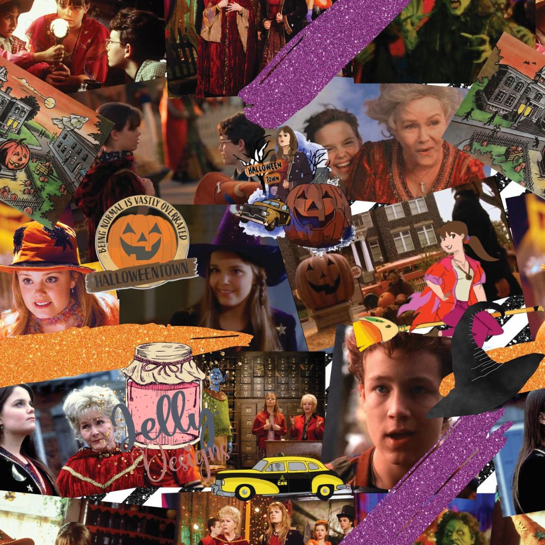 Town Halloween collage