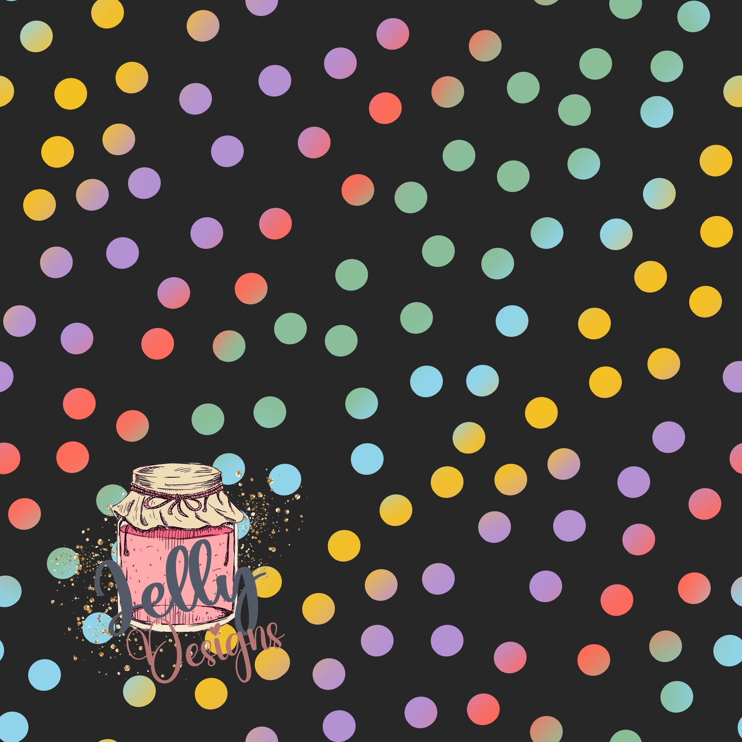 Pastel POLKA DOT - transparent background PNG