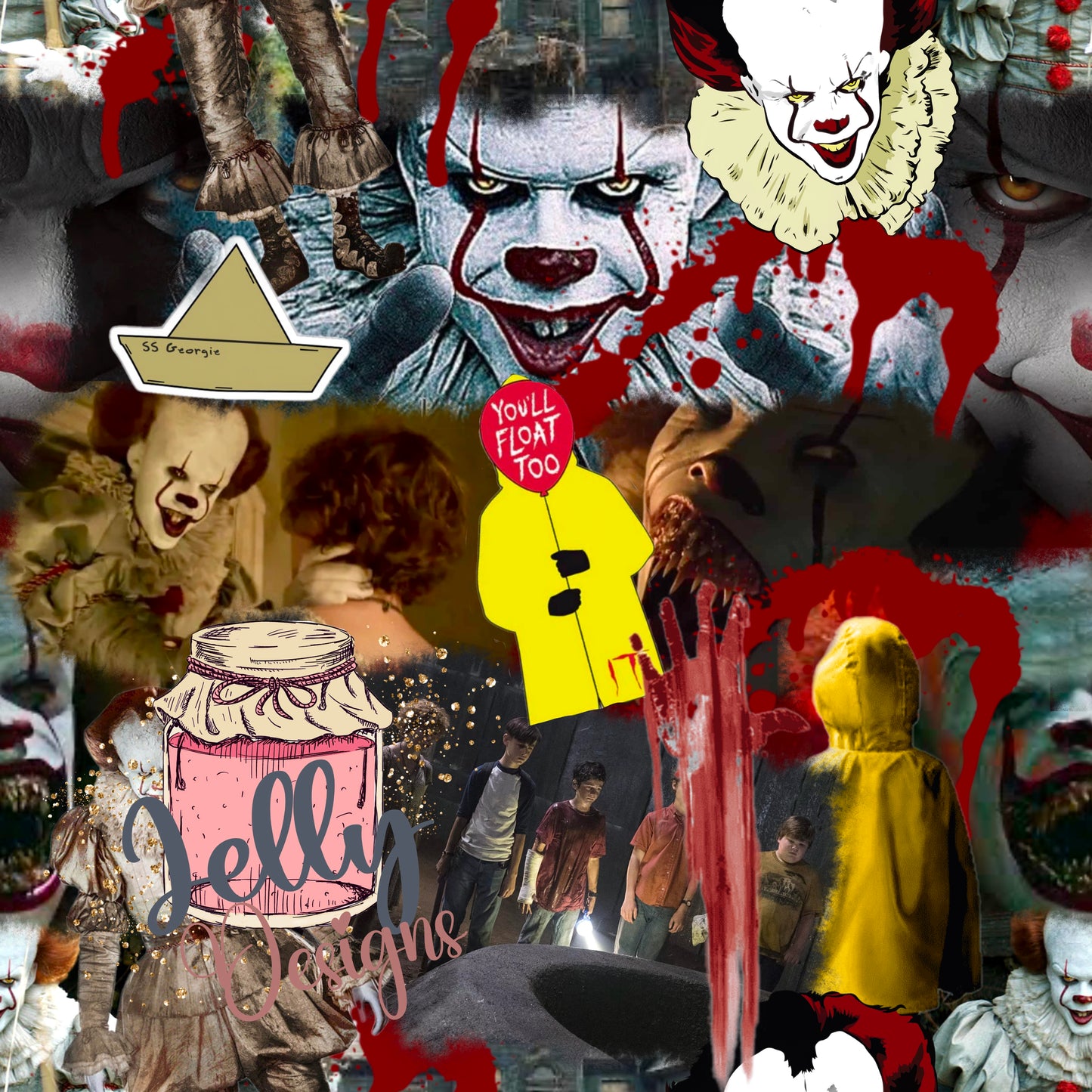 clown collage