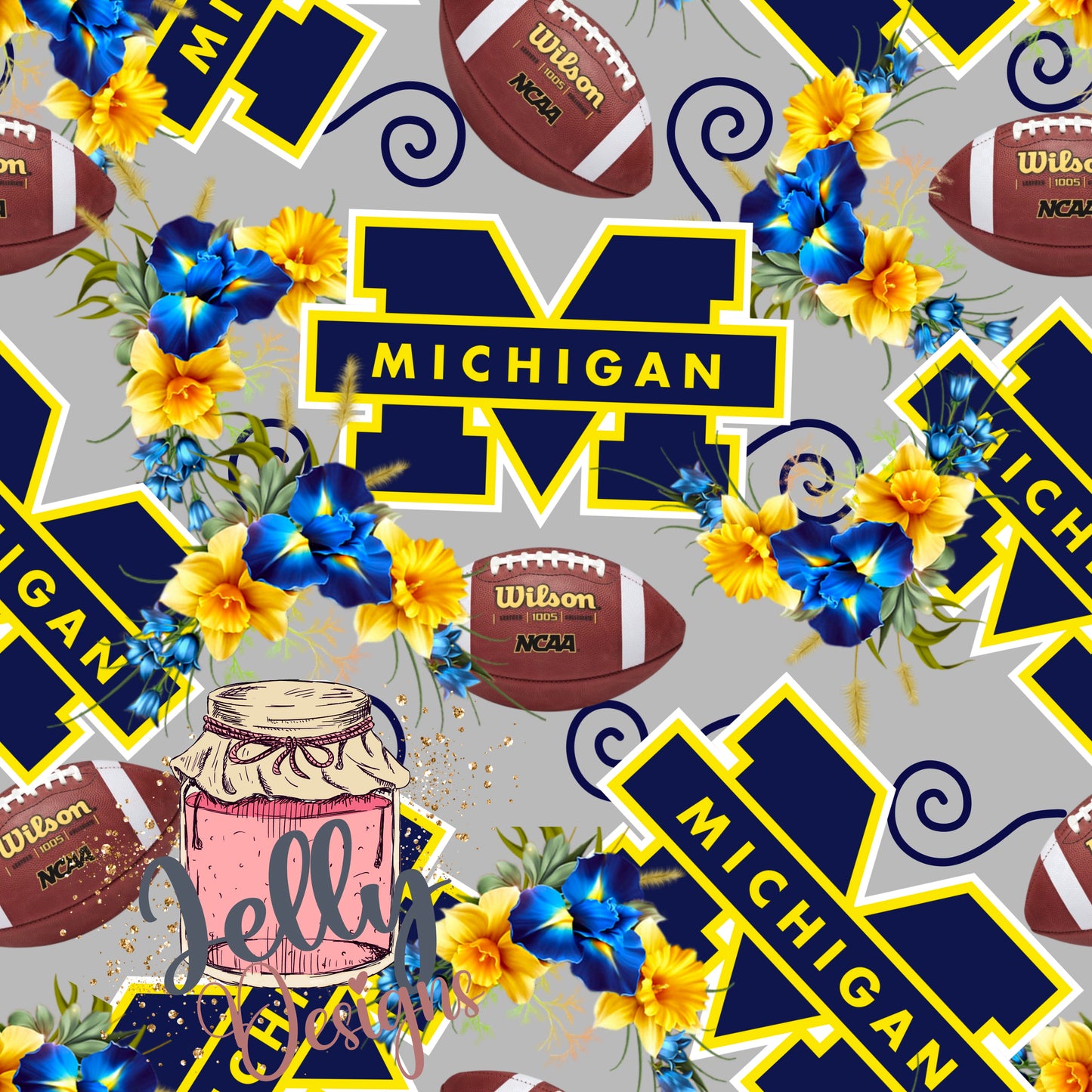 Mich st Fball floral