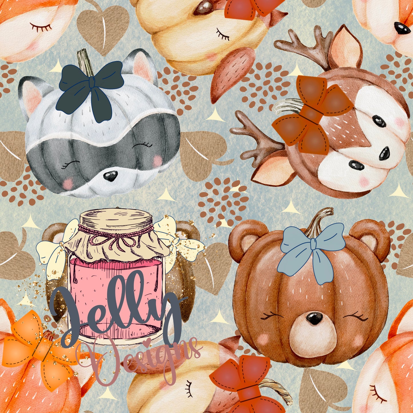 Girly Fall pumpkin Animals