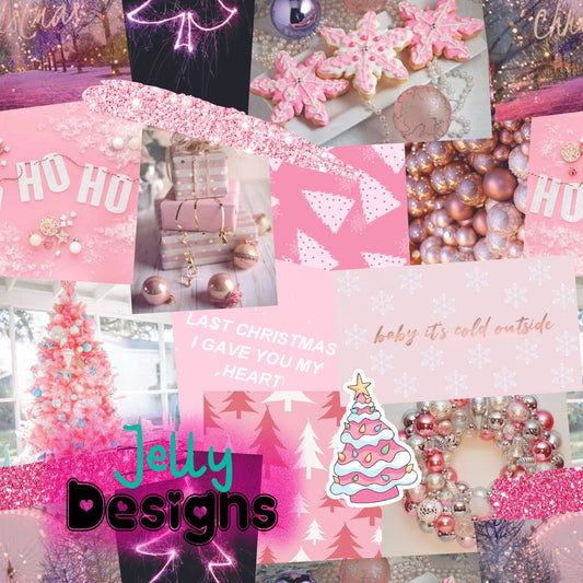 Pink Christmas Collage