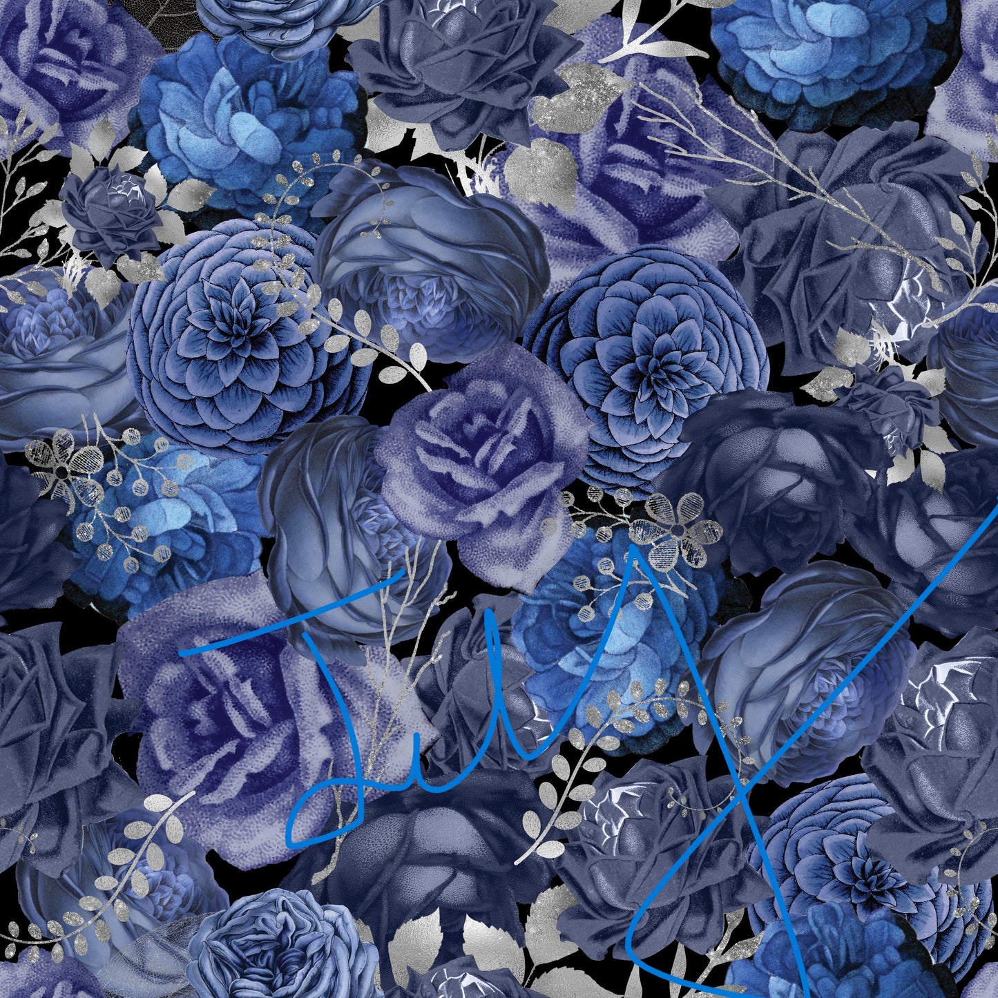 Blue  Floral