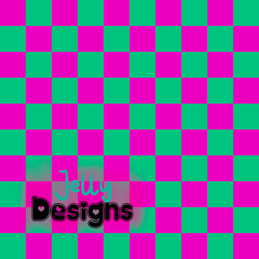 Pink and Green Checks