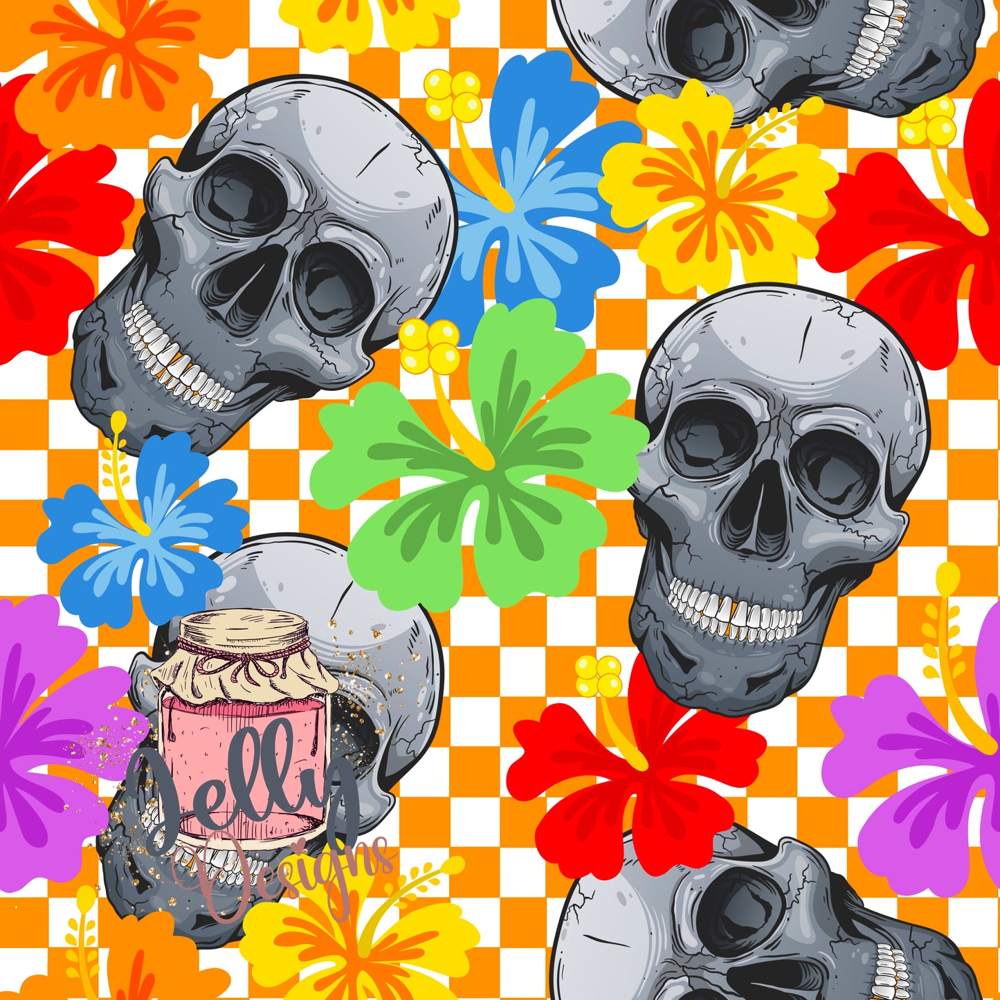 Summer Skulls - Orange